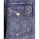 sz M NEW $750 SAINT LAURENT Vintage Blue JAPAN DENIM Classic WESTERN Style SHIRT