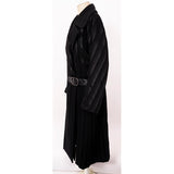 SZ 40 4 NEW $3,850 ROBERTO CAVALLI Runway Long Black DAMASK Striped Wool COAT