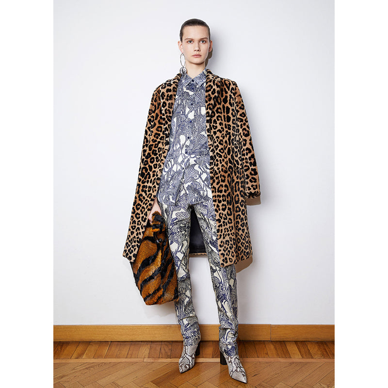 40 NEW $6395 ROBERTO CAVALLI RUNWAY Blue Botanic Print LEATHER Motorcycle JACKET