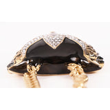 NEW $1390 ROBERTO CAVALLI Swarovski Crystal ENAMEL FOX HEAD Statement NECKLACE