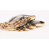 NEW $1390 ROBERTO CAVALLI Swarovski Crystal ENAMEL FOX HEAD Statement NECKLACE