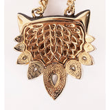 NEW $1390 ROBERTO CAVALLI Swarovski Crystal ENAMEL FOX HEAD Statement NECKLACE