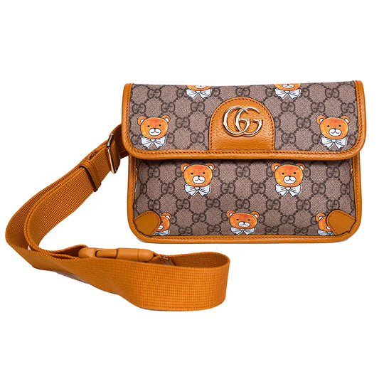 NEW GUCCI KAI COLLECTION Bear MARMONT Supreme Canvas GG LOGO 2-WAY BELT BAG NIB