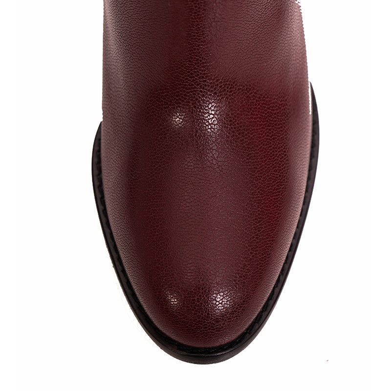 37 NEW $1590 GUCCI Micro GG Canvas Bordeaux Leather FINN KNEE RIDING BOOTS NIB