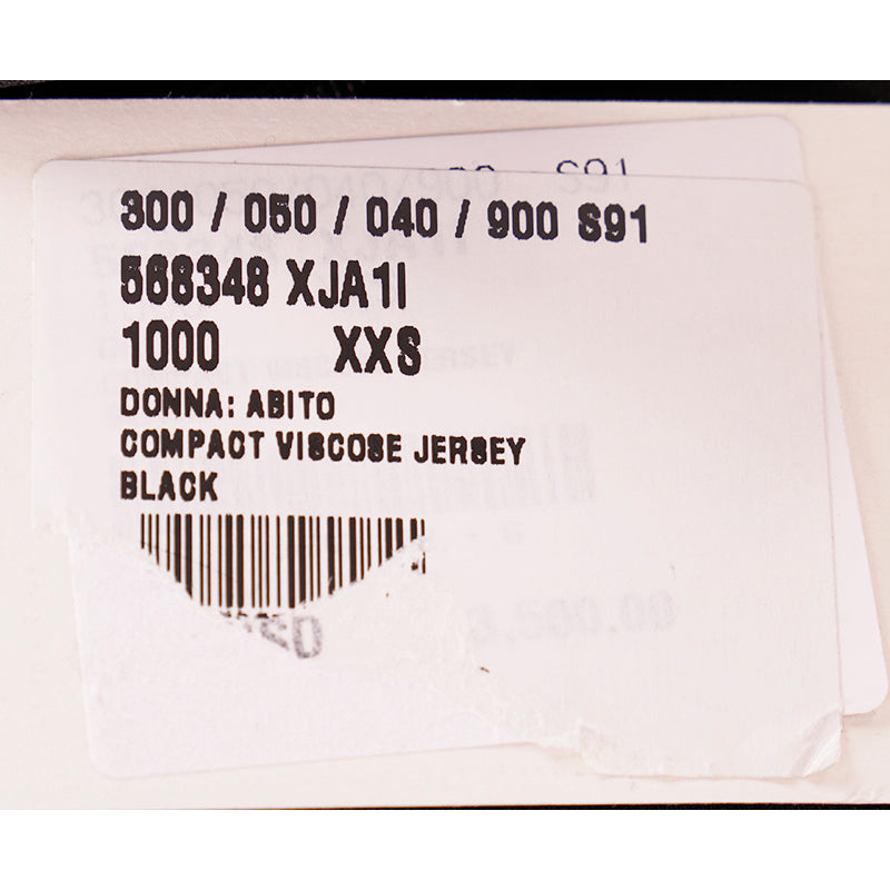 XXS US 0/2 NEW $3,500 GUCCI Black Compact Jersey GG Buttons SEQUIN TRIM DRESS