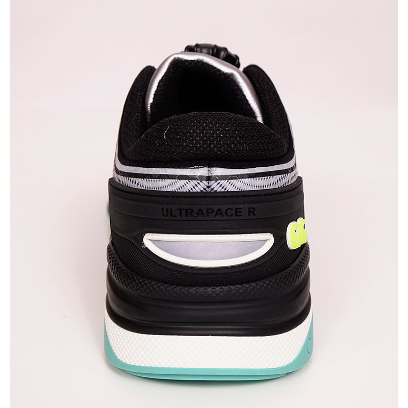 sz 37 NEW $890 GUCCI Woman's Black Gray ULTRAPACE R Trainer GG Logo SNEAKERS NIB