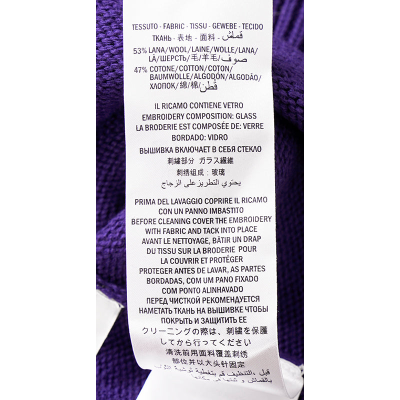 sz M NEW $1500 GUCCI Men's Purple SKULL SNAKE Narcissus Poem Fall Winter SWEATER