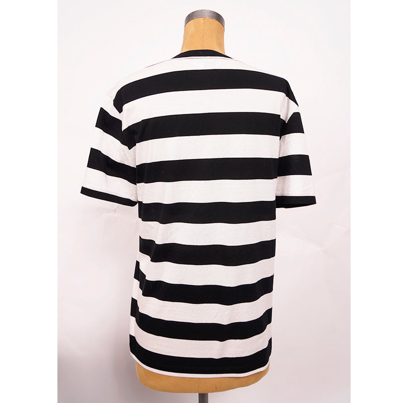 sz S NEW $995 GUCCI MENS Black & White Striped RED EMBROIDERY PARROT Tee T-SHIRT