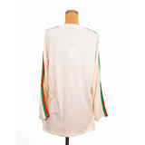 XXS NEW $1,500 GUCCI Ivory Cotton Sequin Cat Head Web Trim Oversize T-Shirt Top