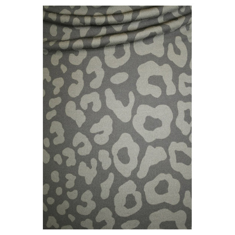 sz M NEW $1125 GUCCI Green RUNWAY ANIMAL PRINT Lace Up Side JERSEY DRAPE TOP NWT