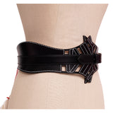 75/30 NEW $1,190 ALEXANDER MCQUEEN Black Leather CUT OUT CORSET Wide Waist BELT