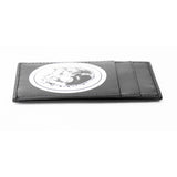 NEW $195 ALEXANDER MCQUEEN Black Leather SKULL Printed Motif CARD CASE