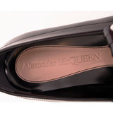 37 NEW $690 ALEXANDER MCQUEEN Black Leather STUDDED KILITIE Watson Point LOAFERS