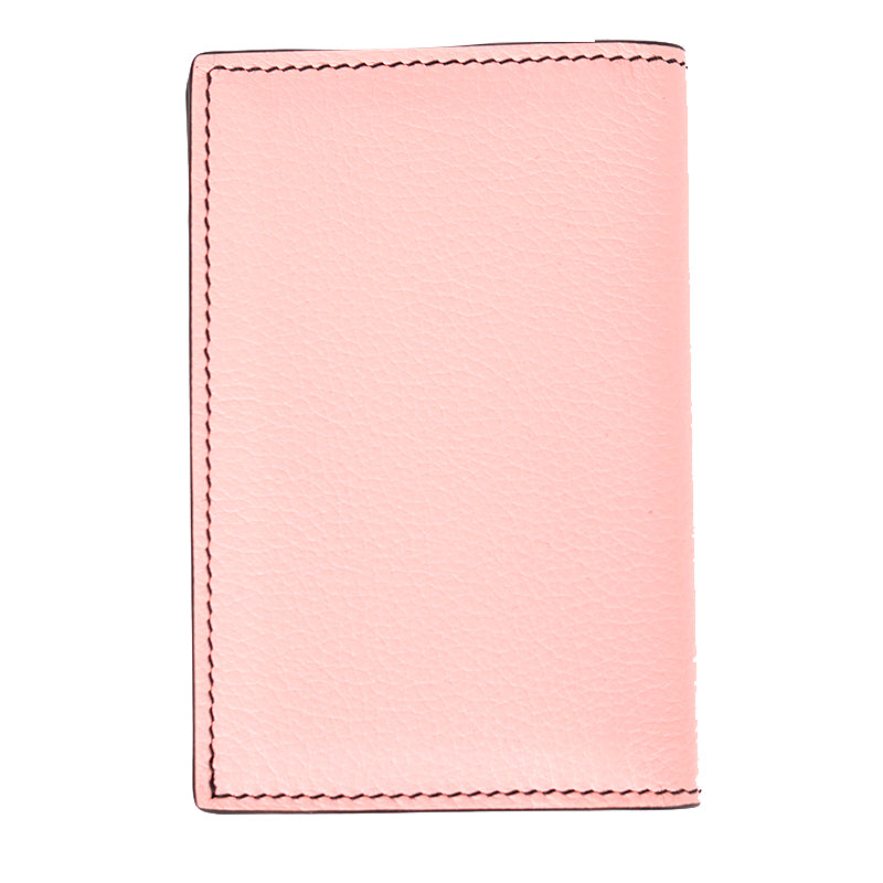 NEW $495 ALEXANDER MCQUEEN Pink Leather Silver Skull POCKET ORGANIZER CARD CASE