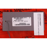 NEW $545 ALEXANDER MCQUEEN Red "Multiskull Box" SKULL Modal Silk Shawl SCARF