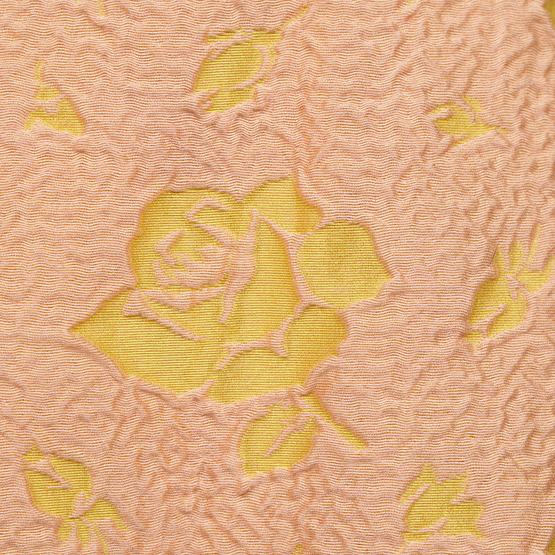 sz 36 US 0 NEW $1200 MIU MIU Peach YELLOW VINTAGE FLORAL JACQUARD A Frame SKIRT