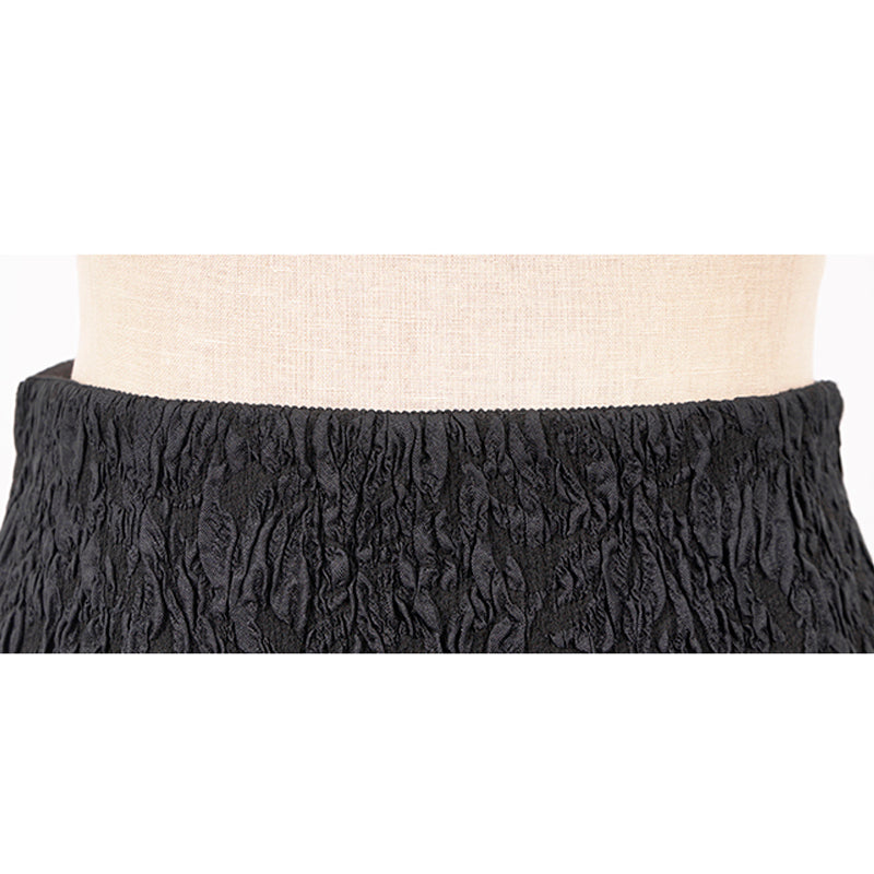 42 NEW $1190 MIU MIU Runway Black Silk Blend Textured CLOQUETTE Pencil SKIRT