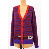 Sz 40 NEW $1,140 PRADA Vintage Style LOGO Wool Cashmere SWEATER KNIT CARDIGAN