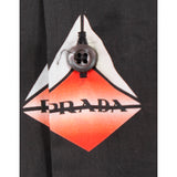 39 NEW $1,240 PRADA Runway Men's Black Sticker Design Short Sleeved Poplin SHIRT