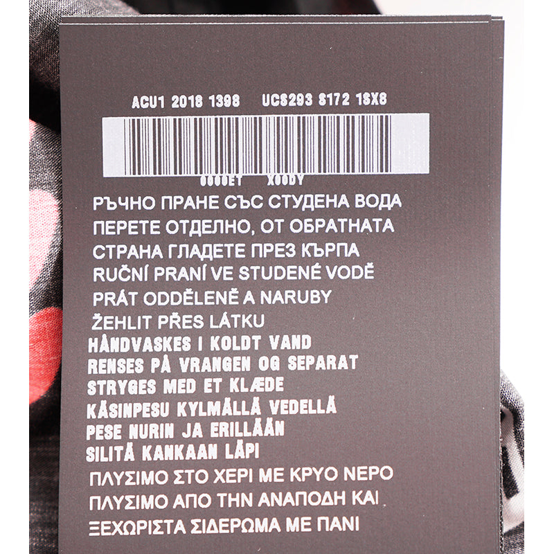 39 NEW $1,240 PRADA Runway Men's Black Sticker Design Short Sleeved Poplin SHIRT