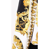 sz XS NEW $1925 VERSACE TRIBUTE COLLECTION Mens Black GOLD BAROQUE Hoodie JACKET
