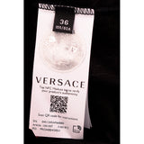 XS 36 NEW $775 VERSACE Black LOGO MEDUSA SMILEY Back T-Shirt Tee w/ SAFETY PIN BROOCH