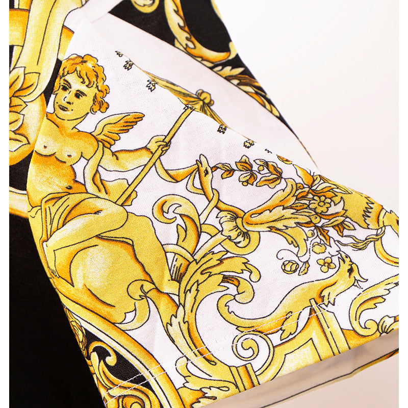 XS NEW $595 VERSACE TRIBUTE COLLECTION SS92 Mens GOLD BAROCCO TSHIRT TEE SHIRT