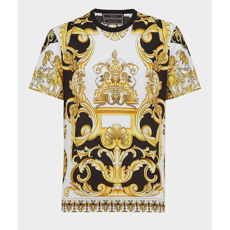 XS NEW $595 VERSACE TRIBUTE COLLECTION SS92 Mens GOLD BAROCCO TSHIRT TEE SHIRT
