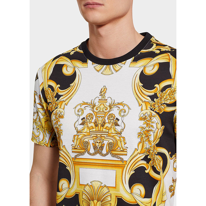 XS NEW $595 VERSACE TRIBUTE COLLECTION SS92 Mens GOLD BAROCCO TSHIRT TEE SHIRT