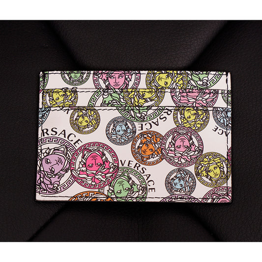 NEW $350 VERSACE White Leather MULTI MEDUSA AMPLIFIED Wallet CARD HOLDER CASE