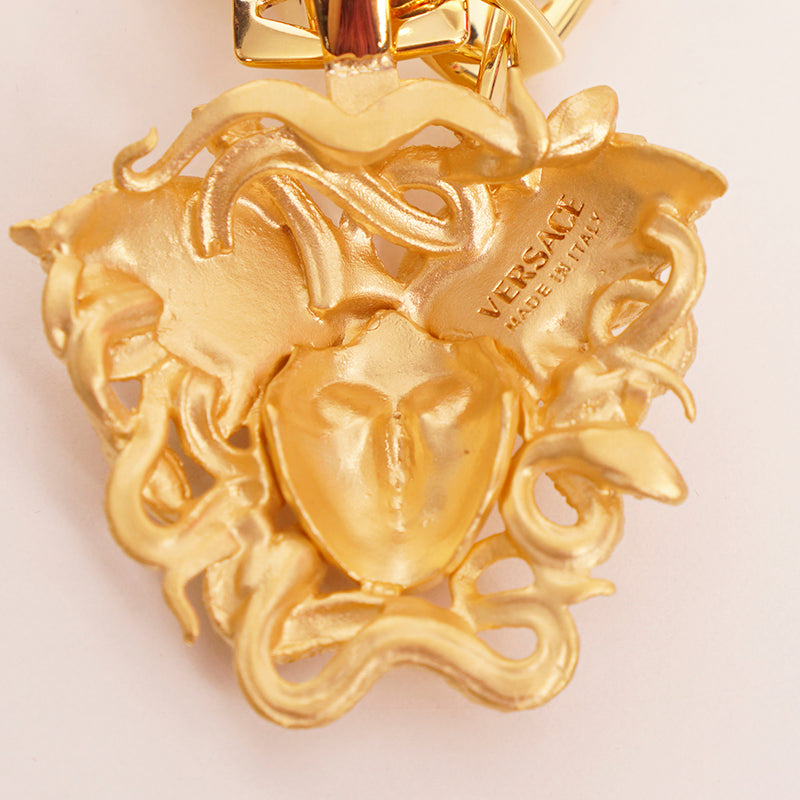 NEW $790 VERSACE Warm Gold Tone MEDUSA WINGED SERPENT
