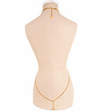 NEW $1195 VERSACE RUNWAY Gold Tone BRASS Medusa & Heart Logo BODY CHAIN Necklace